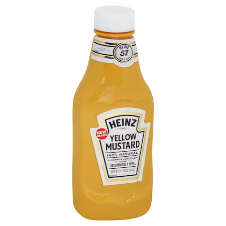 Heinz Heinz Classic Yellow Squeeze Mustard 12.75 oz. Bottle, PK16 10013000409367
